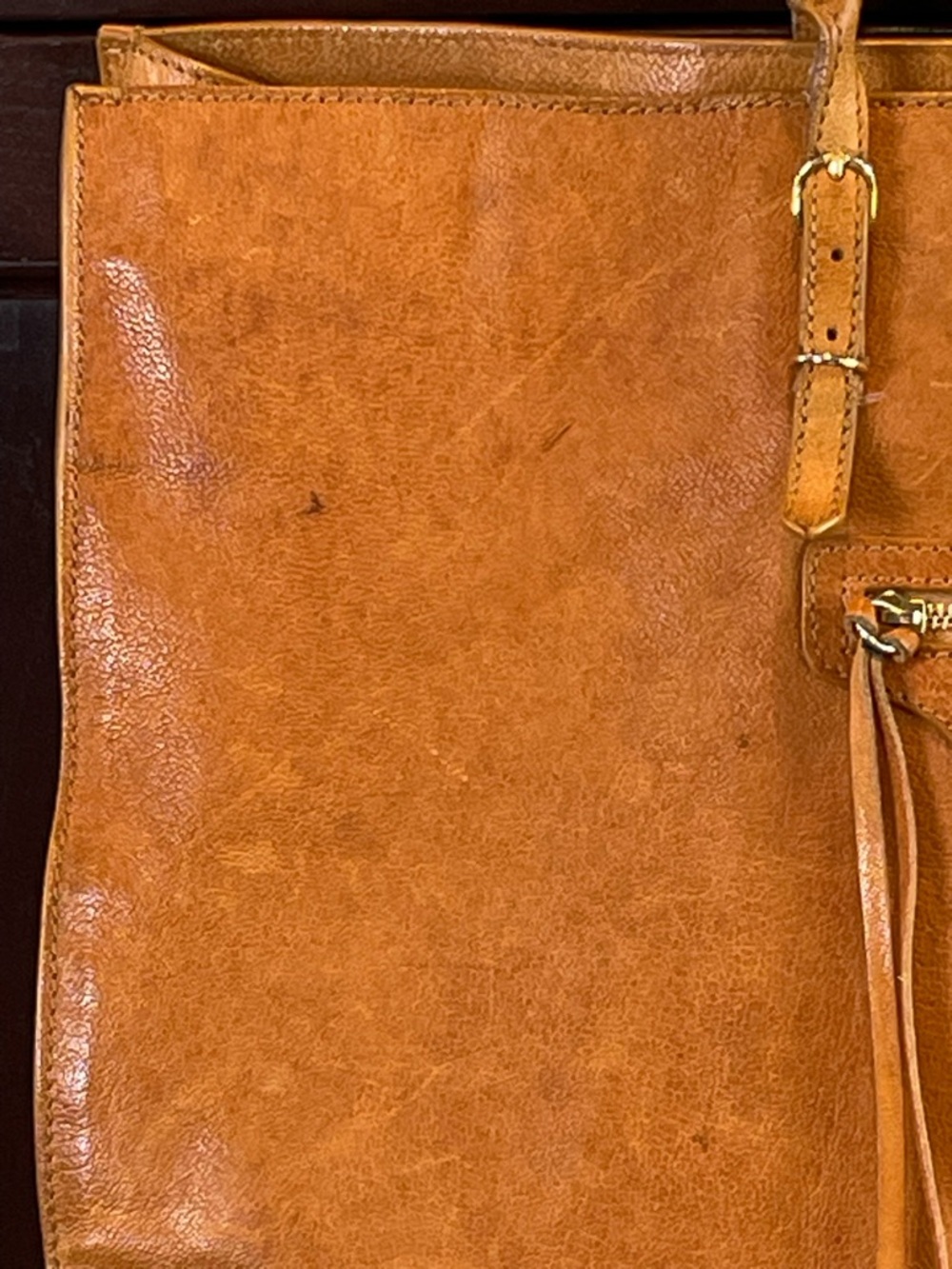 Authentic Balenciaga Le City Carmel Leather Tote - Picture 8 of 8